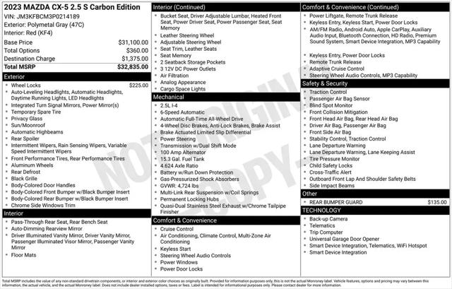 2023 Mazda CX-5 2.5 S Carbon Edition