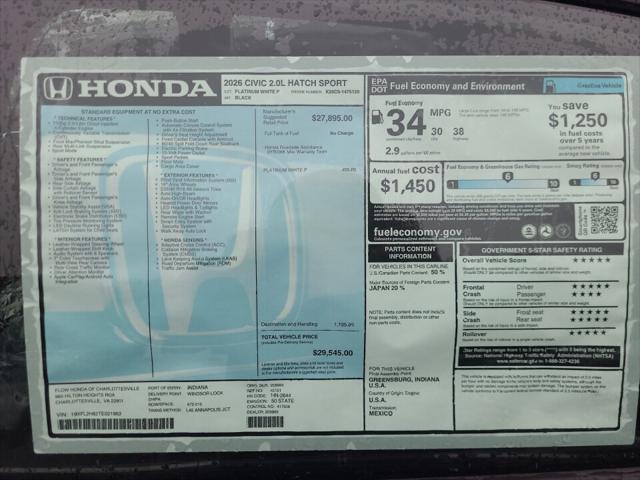 2026 Honda Civic Sport