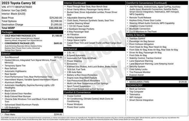 2023 Toyota Camry SE AWD