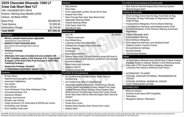 2025 Chevrolet Silverado 1500 4WD Crew Cab Standard Bed LT