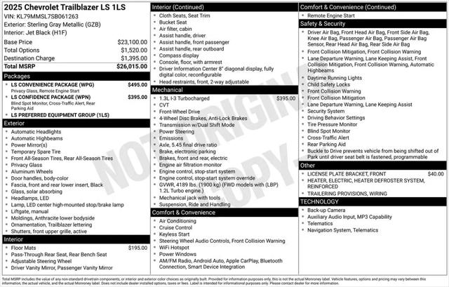 2025 Chevrolet TrailBlazer FWD LS