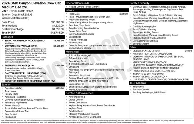 2024 GMC Canyon 2WD Elevation