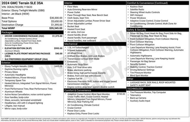2024 GMC Terrain AWD SLE