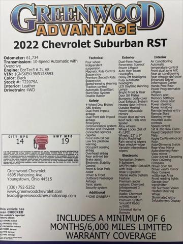 2022 Chevrolet Suburban 4WD RST