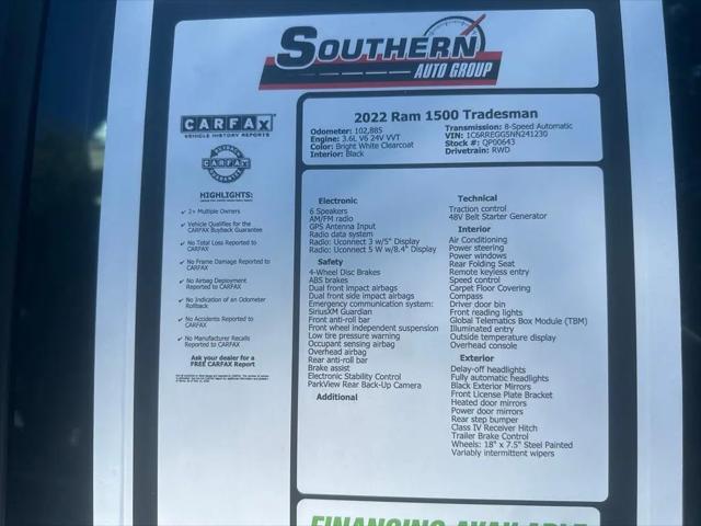 2022 Ram 1500 Tradesman Crew Cab 4x2 57 Box