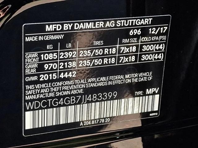 2018 Mercedes-Benz GLA-CLASS GLA 250 4MATIC