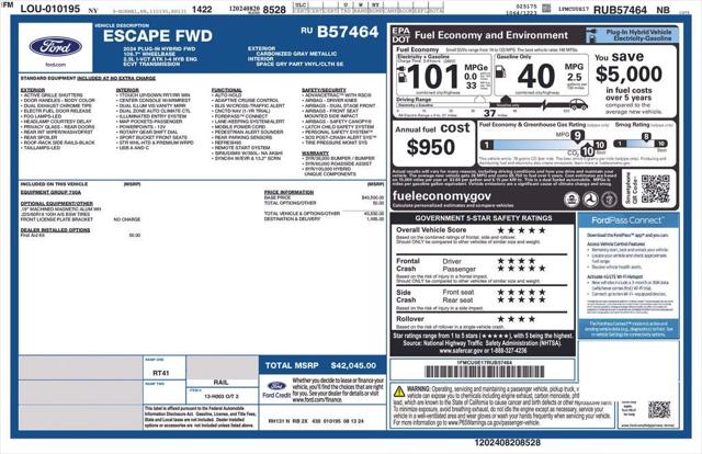 2024 Ford Escape PHEV 2024 Ford Escape PHEV
