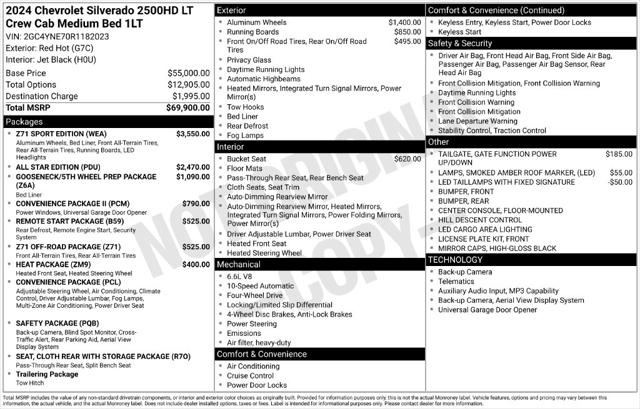 Used 2024 Chevrolet Silverado 2500HD 4WD Crew Cab Standard Bed LT For Sale in Muscle Shoals, AL