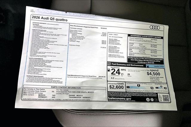 2026 Audi Q5 Premium TFSI quattro S tronic