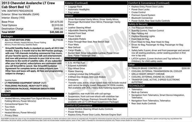 2013 Chevrolet Avalanche LT