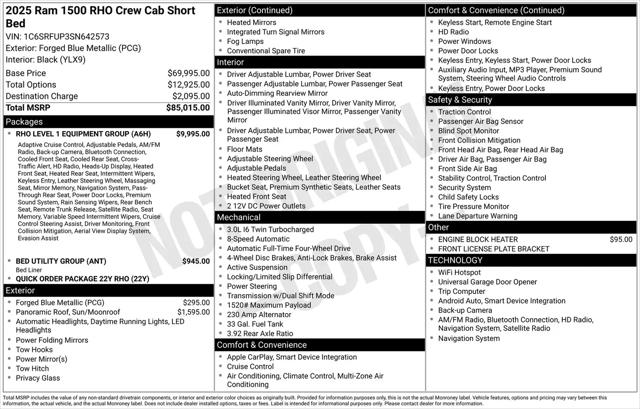 2025 Ram 1500 RHO Crew Cab 4x4 5'7" Box