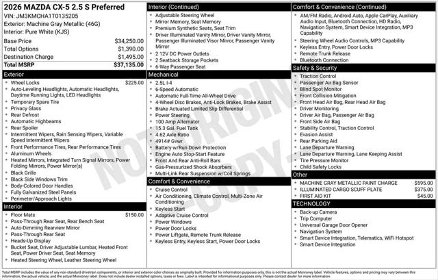 2026 Mazda CX-5 2.5 S Preferred