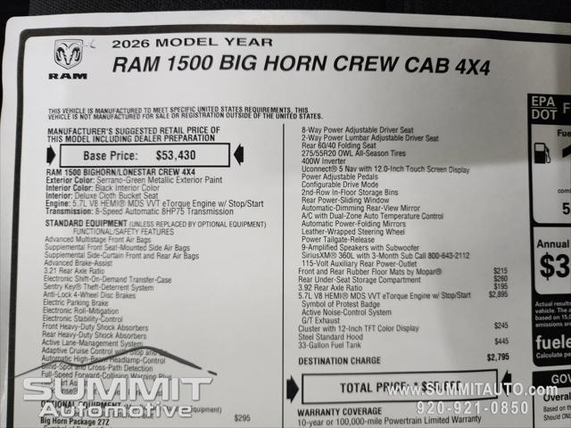 2026 Ram 1500 Big Horn Crew Cab 4x4 57 Box