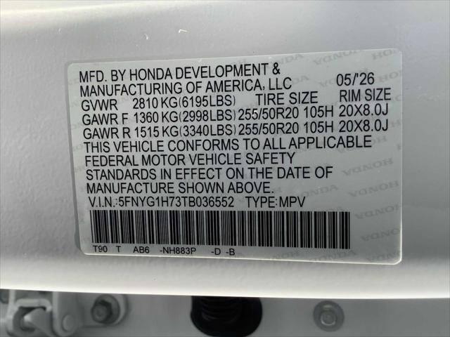 2026 Honda Pilot Touring Blackout