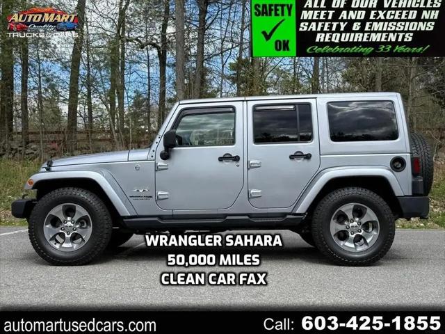 2018 Jeep Wrangler JK Unlimited Sahara 4x4 for sale in Derry, NH