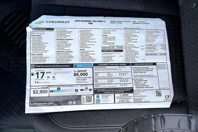 2026 Chevrolet Silverado 1500 4WD Crew Cab Standard Bed LT