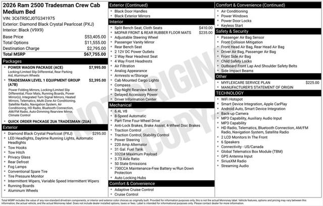 2026 RAM Ram 2500 RAM 2500 TRADESMAN CREW CAB 4X4 64 BOX