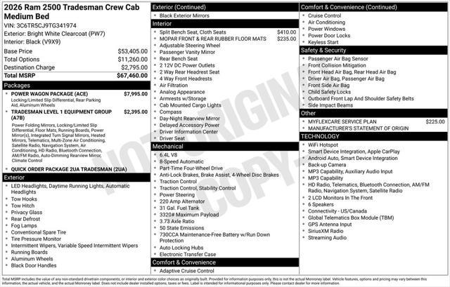 2026 RAM Ram 2500 RAM 2500 TRADESMAN CREW CAB 4X4 64 BOX