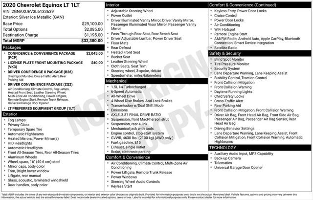 2020 Chevrolet Equinox AWD LT 1.5L Turbo