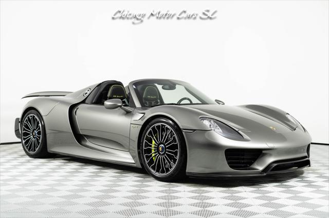 2015 Porsche 918 Spyder Liquid Metal Silver Carbon Interior Pack Carbon Diffuser Blades Front Lift