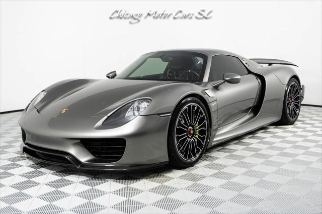 2015 Porsche 918 Spyder Liquid Metal Silver Carbon Interior Pack Carbon Diffuser Blades Front Lift
