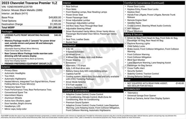 2023 Chevrolet Traverse AWD Premier