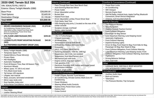 2020 GMC Terrain AWD SLE