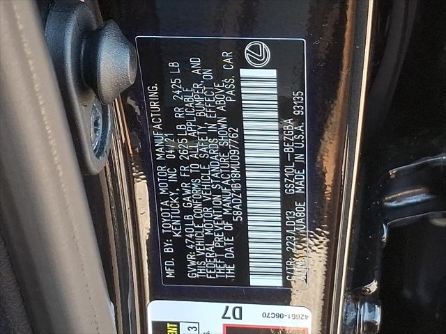 2021 Lexus ES 350 Unknown