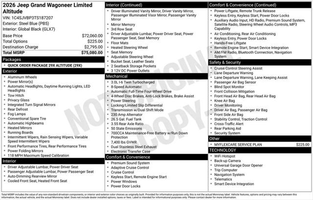 2026 Jeep Grand Wagoneer Limited Altitude 4x4