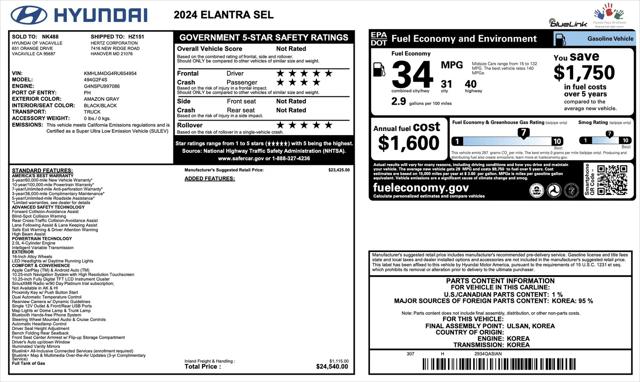 2024 Hyundai Elantra SEL