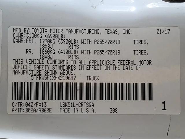 2017 Toyota Tundra SR 5.7L V8