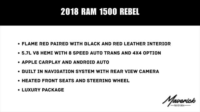 2018 Ram 1500 Rebel Crew Cab 4x4 5'7" Box