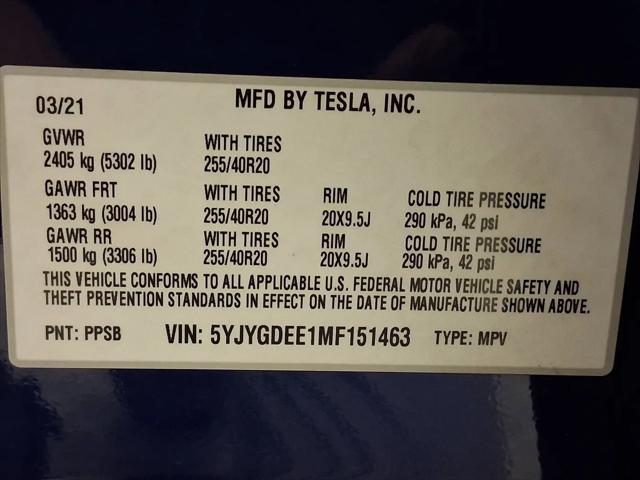 2021 Tesla Model Y Long Range Dual Motor All-Wheel Drive