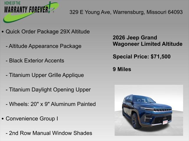 2026 Jeep Grand Wagoneer Limited Altitude 4x4