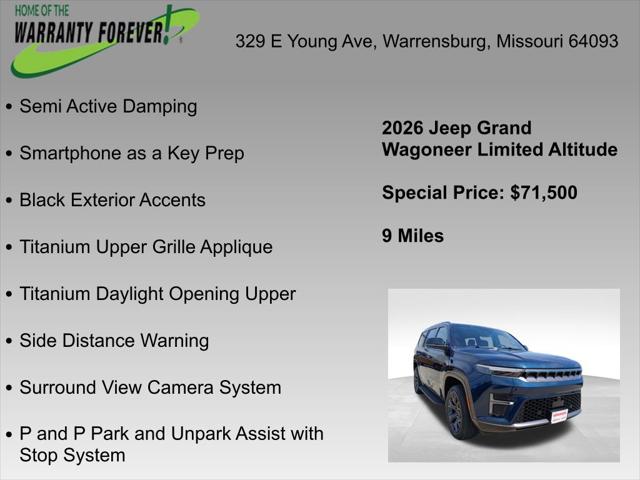 2026 Jeep Grand Wagoneer Limited Altitude 4x4