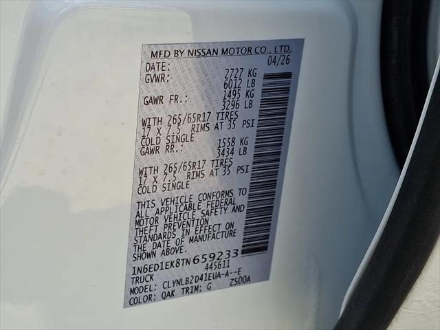 2026 Nissan Frontier Crew Cab SV 4x4