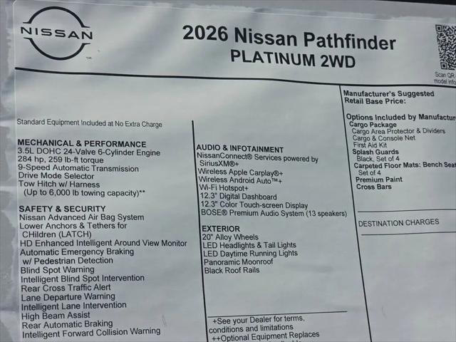 2026 Nissan Pathfinder Platinum