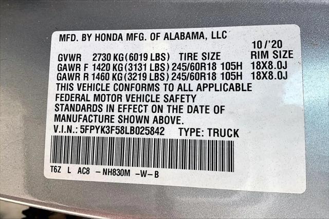 2020 Honda Ridgeline AWD RTL