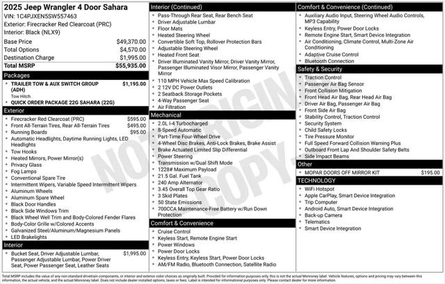 2025 Jeep Wrangler 4-Door Sahara 4x4