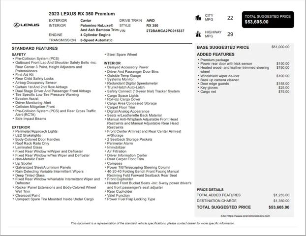 2023 Lexus RX 350 Premium