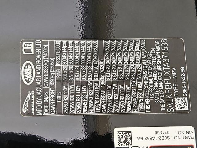 2026 Land Rover Range Rover P400 SE 7 Seat