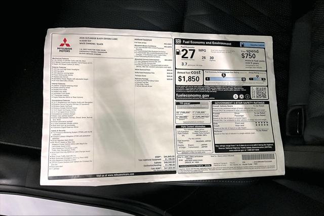 2026 Mitsubishi Outlander BLACK EDITION S-AWC