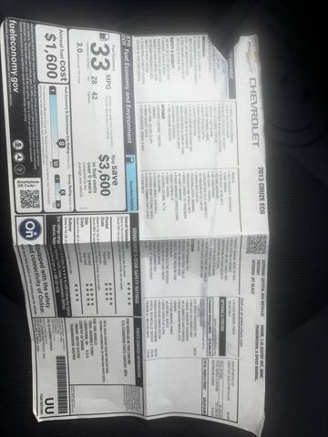 2013 Chevrolet Cruze ECO Manual
