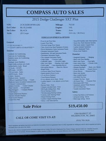 2015 Dodge Challenger SXT Plus