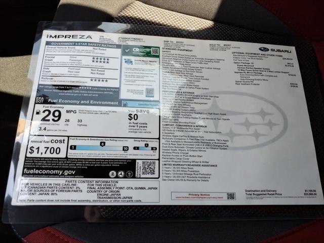 2026 Subaru Impreza RS