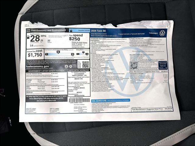 2026 Volkswagen Taos SE