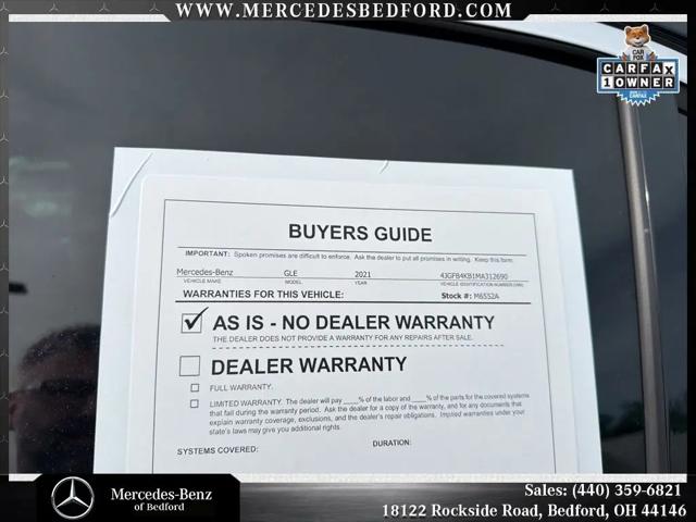 2021 Mercedes-Benz GLE GLE 350 4MATIC