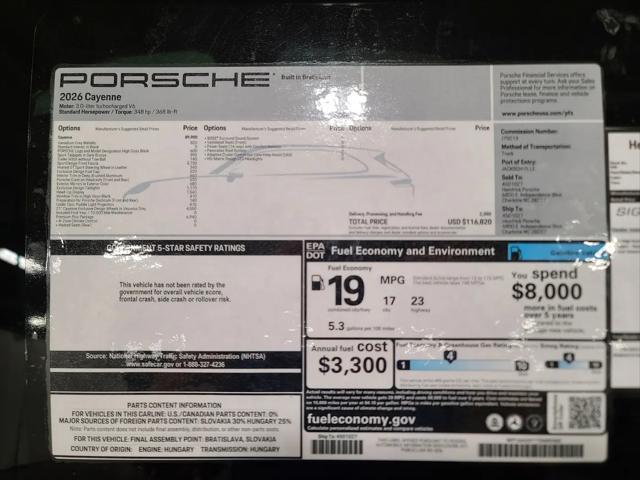 2026 Porsche Cayenne Cayenne