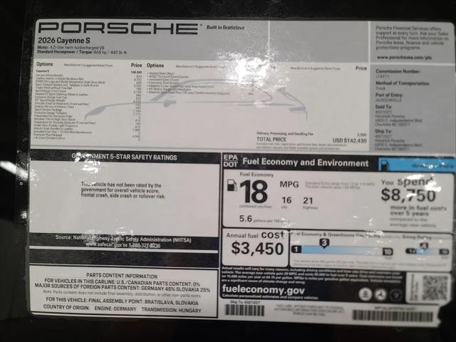 2026 Porsche Cayenne S