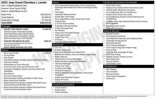 2022 Jeep Grand Cherokee L Laredo 4x4